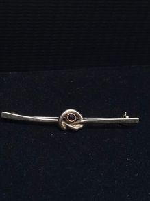 Vintage 14ct Gold Love Knot Brooch | Tested | Red Garnet | Edwardian Style