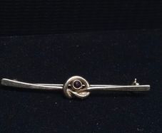 Vintage 14ct Gold Love Knot Brooch | Tested | Red Garnet | Edwardian Style