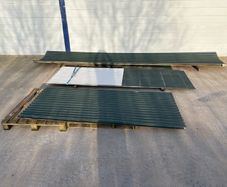 Roof sheeting. Corrugated. Juniper green.