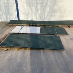Roof sheeting. Corrugated. Juniper green.