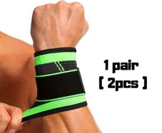 Wrist Support Brace Adjustable Compression Strap L Size Pair