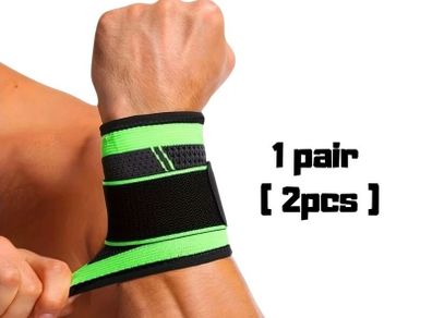 Wrist Support Brace Adjustable Compression Strap L Size Pair