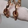 Champagne Diamond, Black Diamond J Hoop Half Hoop Earring Image 9