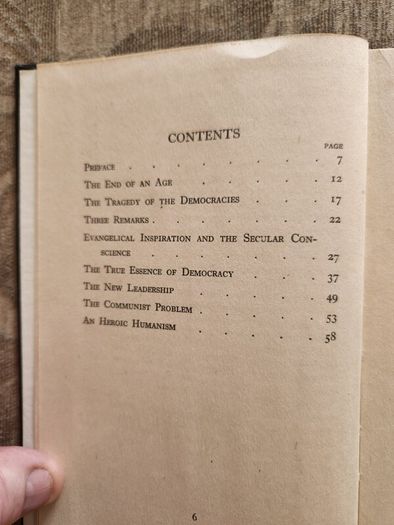 Christianity And Democracy.  By Jacques Maritain.1945 First Edition Hardback In Good Condition. See Photos For Same.