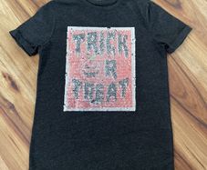 Halloween flippy t shirt age 10-11 and age 8-9