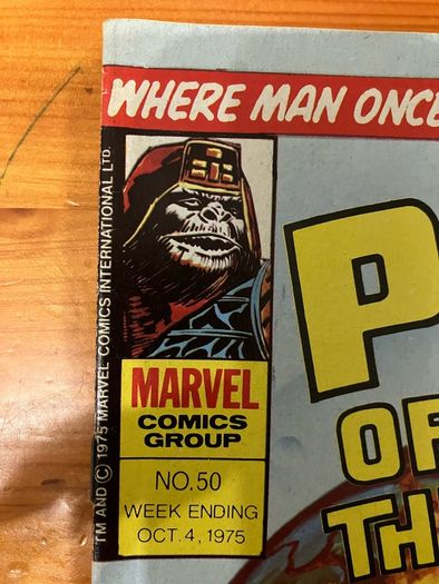 Comic: 'Planet Of The Apes' no. 50 / 1975