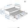 Ikea Slakt Bed With Undebed Storage And 2matresses White Used Very Good Condition Image 2