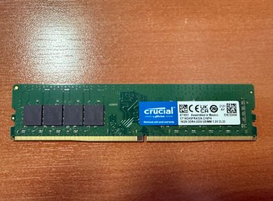 Crucial 16GB DDR4-3200 UDIMM Memory ct16g4dfra32a