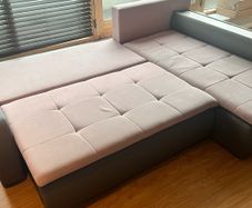 Large L Shaped couch sofa bed grey