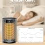 Electric Heater 1500W Space Silent Heaters for Home Low Energy, 4 Modes Portable Ceramic Fan Heater with Thermostat, Overheat & Tip Over Protection, 8H Timer, for Bedroom Indoor Use Image 5