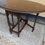 Antique Solid Oak Gateleg Drop Leaf Table Image 6
