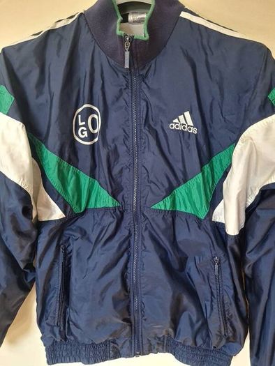 Vintage 90s Adidas german football track jacket Size xl ptp 24" in excellent condition