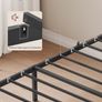 Sturdy Double Bed Frame with Foam Headboard and Underbed Storage Image 5