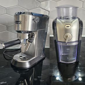 DeLonghi Coffee Machine and Krupps Grinder