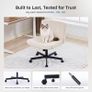 Criss Cross Wide Leg Office Chair with Casters, Comfortable Fabric Dressing Table Chair for Home Office, Armless Swivel Work Chair with 90 Tilt Image 5