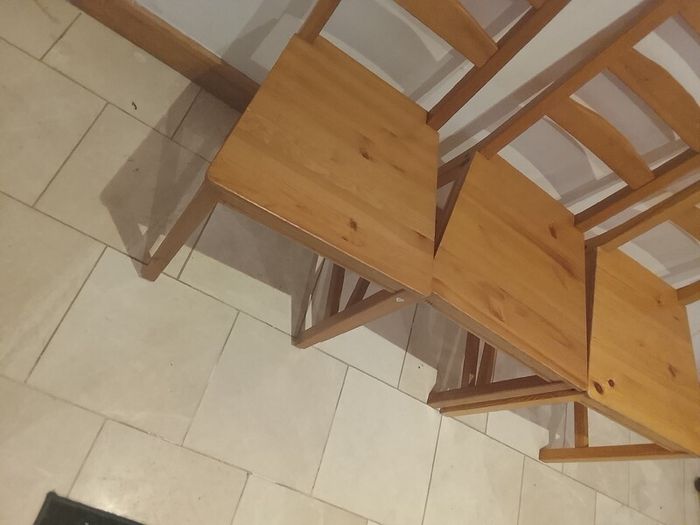 Pine dining table and chairs set