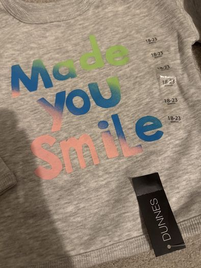 new - long sleeve top size 18-23 months