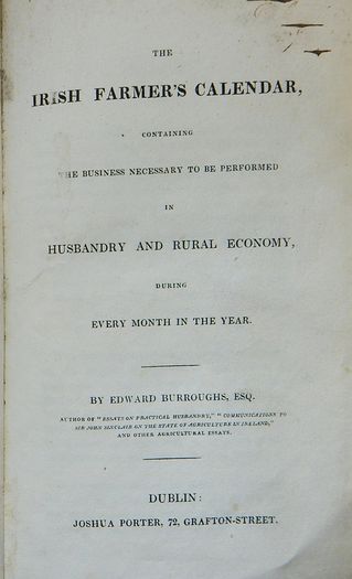 The Irish Farmers Calendar, Edward Burroughs, 1835
