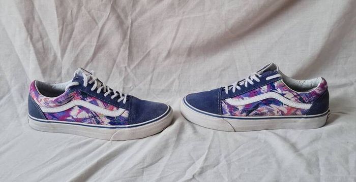 vans old skool multi paint Size 6 eu 37 blue I'm great condition