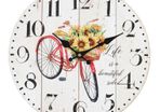 Rustic Country Style Traditional Shabby Chic Red Bicycle Clock