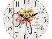 Rustic Country Style Traditional Shabby Chic Red Bicycle Clock