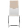 Cantilever Dining Chairs 2 pcs Cappuccino Faux Leather Image 7