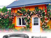 T316 Stainless Steel Trellis for Climbing Plants,Complete Set Wall Brackets and diameter 3 mm Steel Cable( 8 Holders,10m Rope )