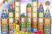 60 PCS Magnetic Tiles for Kids, 3D Magnetic Blocks Dinosaur Toys