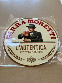 Moretti Italian Beer Genuine Embossed Metal Sign 40.5 cmNew