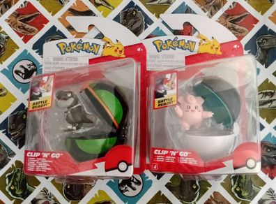 Pokemon Clip n Go figures x2