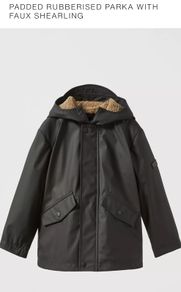 Zara raincoat with fur