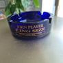 JHON PLAYER KING SIZE Cigarette dark blue  glass Ashtray Vintage old collectors ashtray new condition  bar pub memorabilia man shed home garden great present  colectebels pottery Whiskey rare Image 3