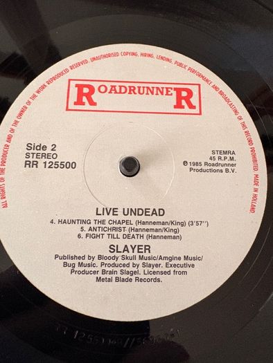 Slayer - Live Undead (First Press / White Frame)