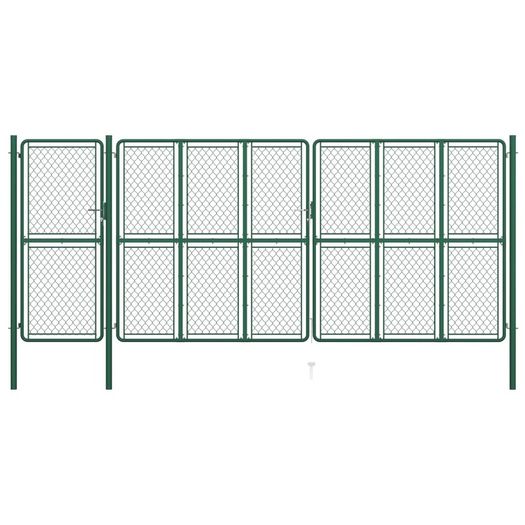 Garden Gate Steel 175x495 cm Green