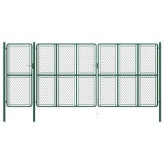 Garden Gate Steel 175x495 cm Green