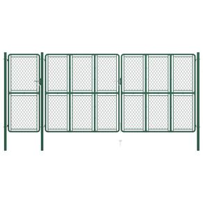 Garden Gate Steel 175x495 cm Green