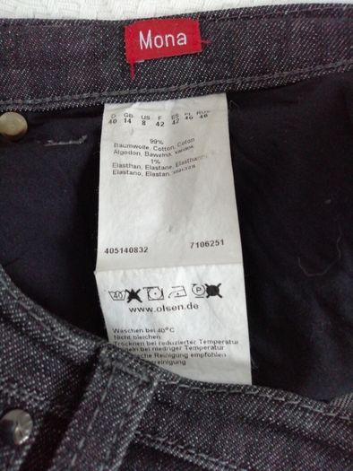 Olsen Black/Charcoal Ladies Mona Denims size 14