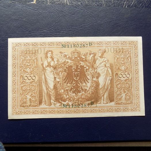 Germany 1910.Scarce "Green Seal",1000 banknote.EF condition.