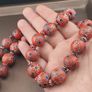 Antique Venetian Style Millefiori & Chevron Glass Beads Strands Necklace Image 6