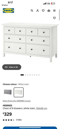 HEMNES 8 Chest of drawers local delivery available