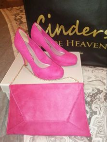 pink shoes matching bag worn max 2 hours