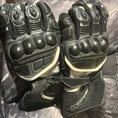 Motorbike racing gloves leather woman S
