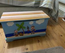 Wooden toy storage box