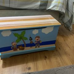 Wooden toy storage box