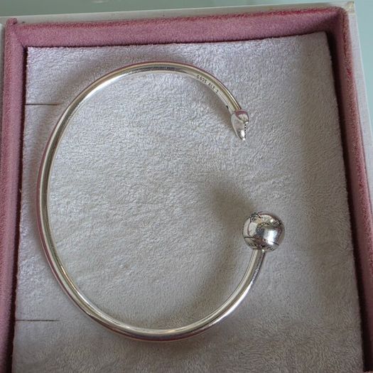 Pandora moments moon/stars open bangle size 2 very good condition hallmarked