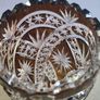 Vintage Germain Overlaid dark Amber Flashed Cut Crystal Glass Vase Image 8