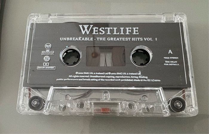 Westlife - Greatest Hits Volume 1. With hype sticker. In absolutely minty condition. Rare tape.