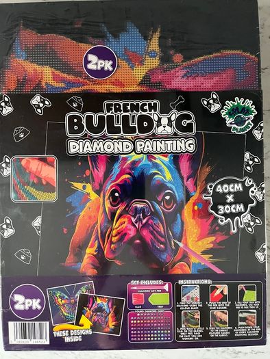 Diamond Painting 2 Pack Butterfly and Bulldog