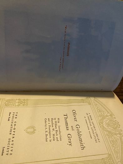 Edwardian Wordsworth, Goldsmith and Gray volumes