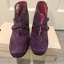 Purple suede ankle boots Image 2